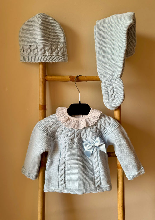 Conjunto Bebé Malha 3 Peças Trança