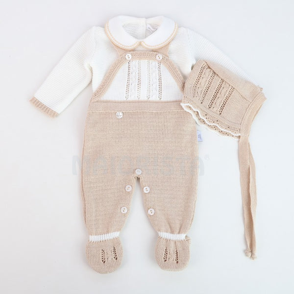 Conjunto 3 Peças «Jardineira/Camisola/Gorro»